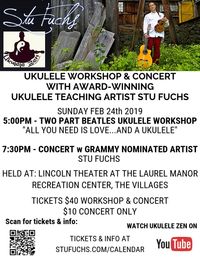 Private Ukulele Workshop & Concert at "The Villages"