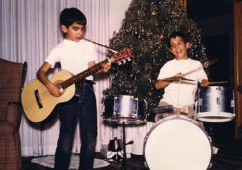 My brother Pete and me, in a private concert for Mom and Dad!
