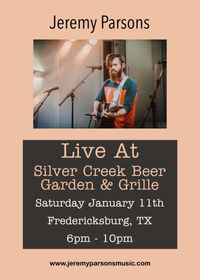 Jeremy Parsons Live at Silver Creek Beer Garden & Grille