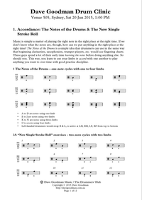 Dave Goodman Venue 505 Drum Clinic Handout 2015