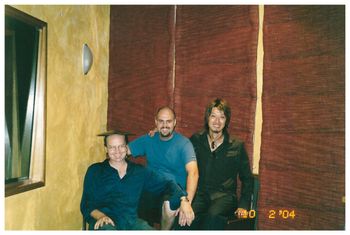 Album session shot L-R: Dave Goodman, Ben "Donny Benét" Waples & Hakuei Kim @ Sony Studios, Sydney
