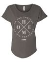 Women's Scoop Neck T-Shirt "Home" Grey