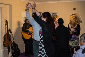 Crowd dancing to "El Niño"
