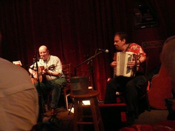 playing accordion with Steve Kahn
