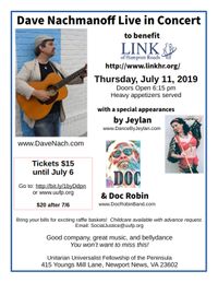 Benefit Concert for LINK of Hampton Roads featuring Dave Nachmanoff