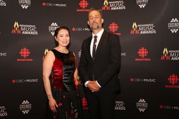 Jarrett Martineau and I hosted the 2018 Indigenous Music Awards in Winnipeg. May 18, 2018
