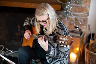 professional wedding guitarist performing at wedding jersey