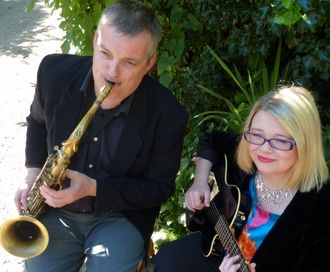 bossa saxophone & guitar wedding duo playing live music