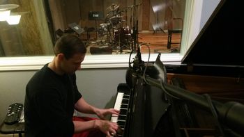 Army Major Travis Reinold recording some powerful Christian songs before deploying.
