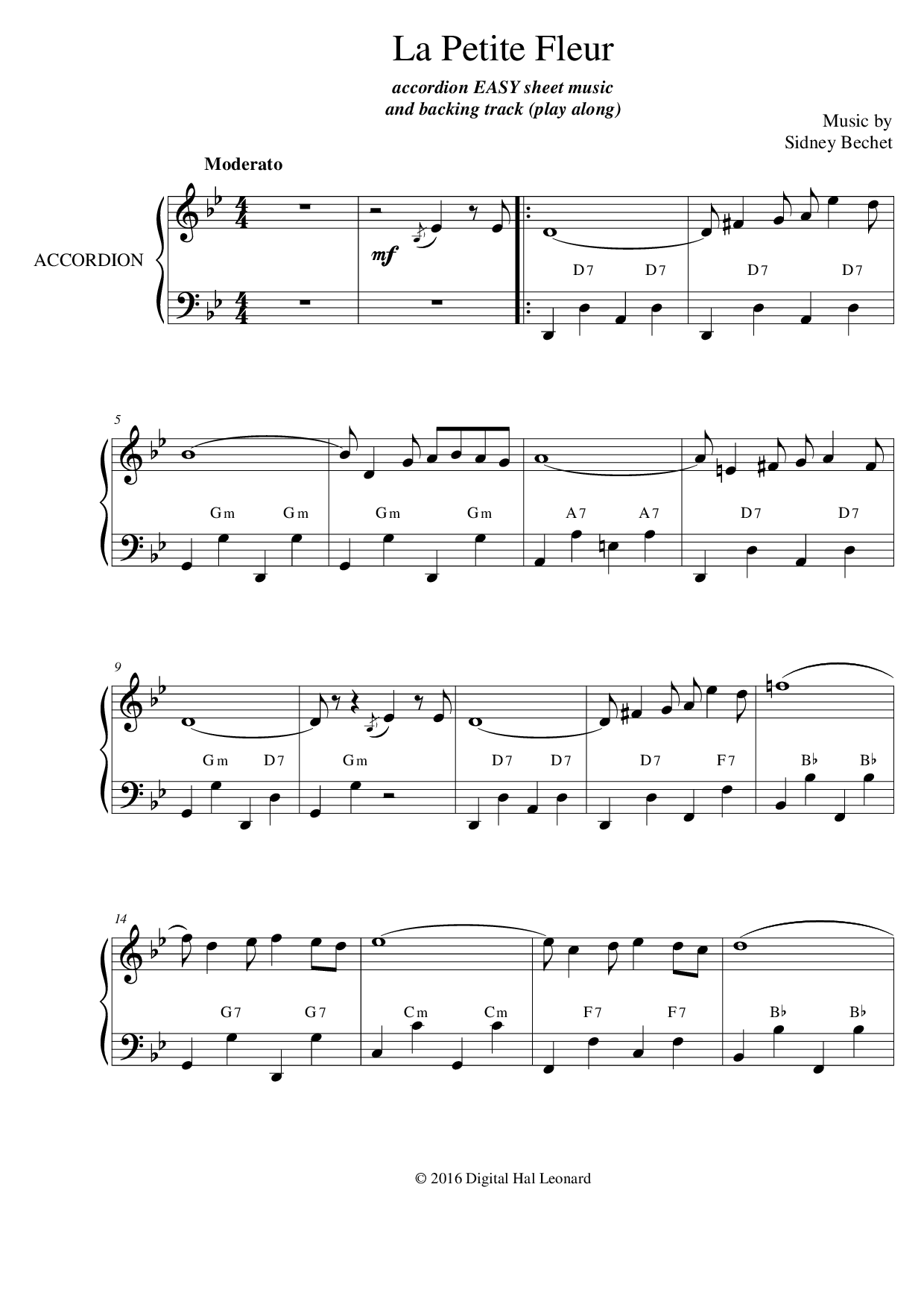 Petite Fleur Sheet music for Piano (Solo) Easy