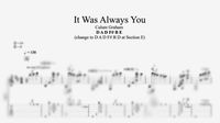 It Was Always You - Guitar Transcription