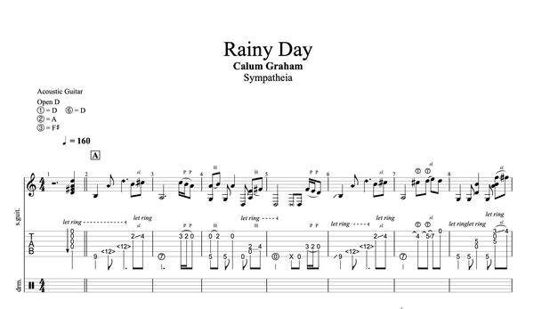 Rainy Day - Guitar Transcription