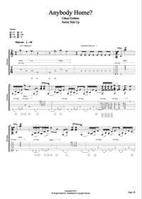 Anybody Home - Guitar Transcription