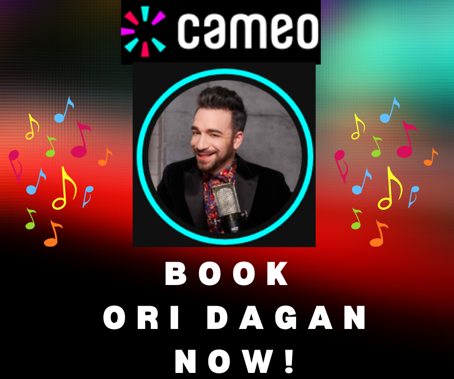 Ori will be happy to sing your requests! From jazz to rock to pop, any song will be considered, OR he can write a special song with your lyrics. Book your Cameo now!