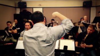 Conducting the Berklee Concert Jazz Orchestra
