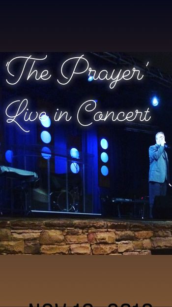 Singing ‘The Prayer’ for a benefit concert.
