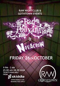 Novacrow supporting Bad Pollyanna, RAW Nightclub, Whitby
