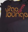 The Virgo Lounge Black Female V-Neck T-shirt (GOLD BLING)