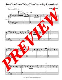 Sheet Music Love You More Today Than Yesterday Recessional 