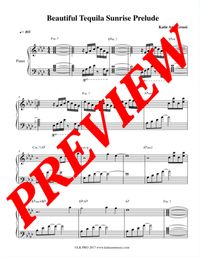 Sheet Music Beautiful Tequila Sunrise Prelude 