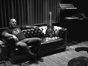 Chilling on the sofa in the control room at Converse Rubber Tracks Studios in Williamsburg, Brooklyn, NY in January, 2016. Photo courtesy of Ronnie Ventura.
