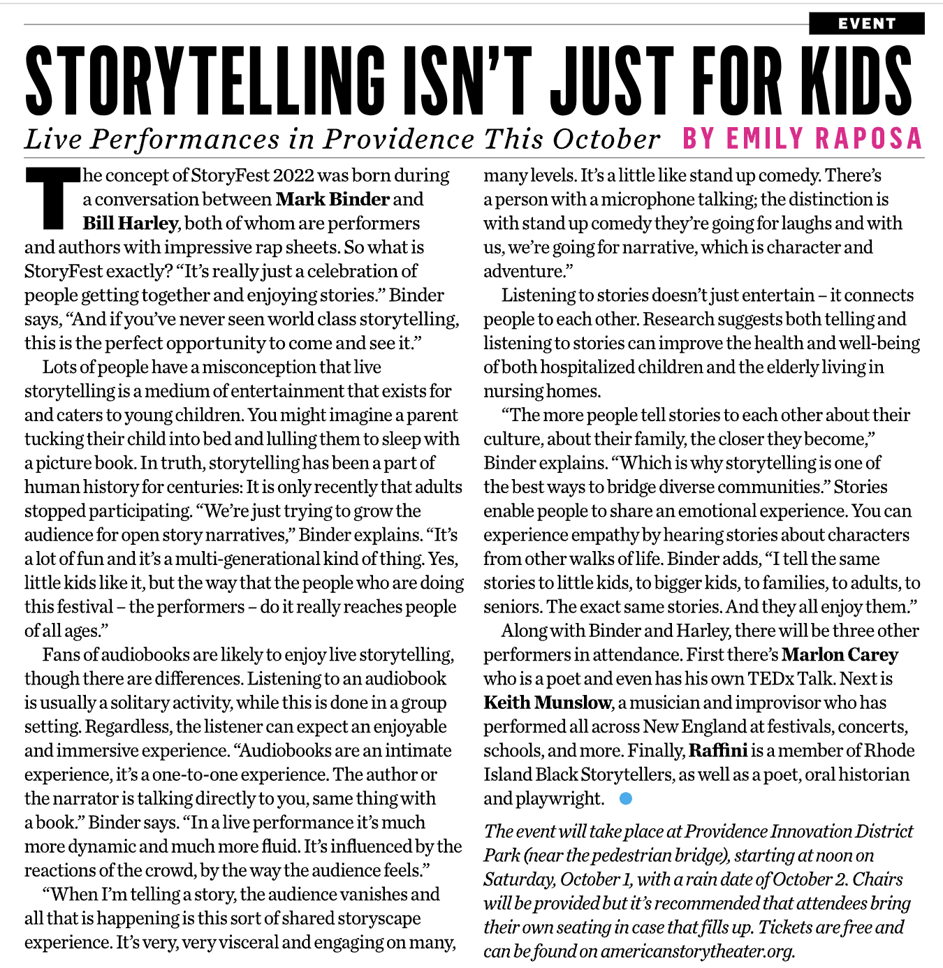 Storytelling - Not Just for Kids