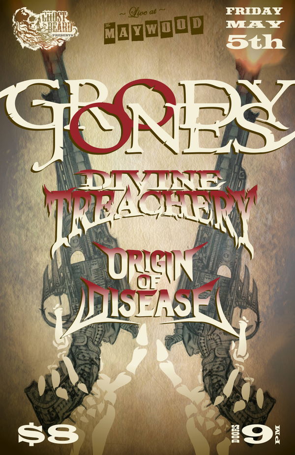 Our next Hesh Sesh with Divine Treachery and Origin of Disease May 5th 2017! Kill somebody!!