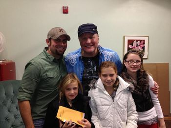With Collin Raye after our sold out show @ The Paradise Theatre in Faribault. With my daughters Kelly, and Julia, Collin's granddaughter
