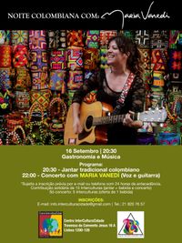 Noite colombiana com María Vanedi