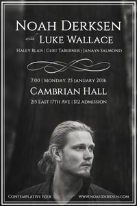 Noah Derksen at the Cambrian Hall with Luke Wallace and guests