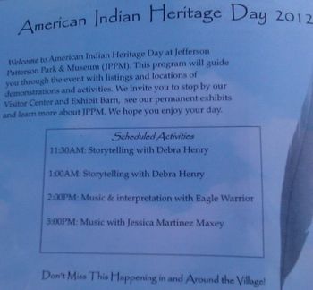 American Indian Heritage Day schedule
