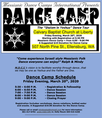 [ATTEMPTING TO RESCHEDULE THIS EVENT / TOUR AFTER PASSOVER ~ TBD] New Messianic Dance Camp @ Ellensburg, WA
