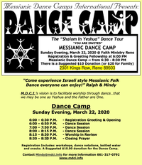 [ATTEMPTING TO RESCHEDULE THIS EVENT / TOUR AFTER PASSOVER ~ TBD] Messianic Dance Camp @ Reno, NV