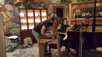 David Nyro and Krystle Macza, working on "Happiness" for "Writer of Wrongs, Singer of Songs" at Robert Lang Studios, October, 2016
