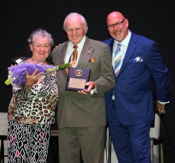 Mr and Mrs Joel Duncan with Larry Stewart
