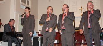 Melodyaires Quartet with 2017 inductee Johnny Baker.
