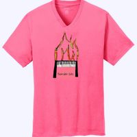Brandon Giles Pink Unisex Metallic Flame T Shirt 