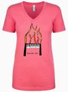 Brandon Giles Pink Lady’s Metallic Flame T Shirt 