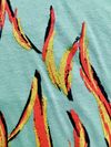 Brandon Giles Ladie’s Aqua Metallic Flame Shirt