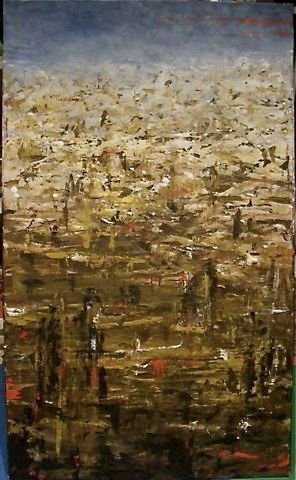 it looks mucky but its beautiful. acrylic on canvas 24" X 40" SOLD
