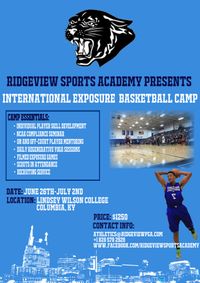 Ridgeview Sports Academy Presents: International Exposure Basketball Camp