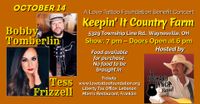 Tickets to Bobby Tomberlin/Tess Frizzell show, October 14th, 2023