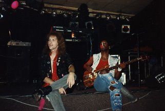 With bassist William Hill in the band Ian Faith, sometime in the 80's.
