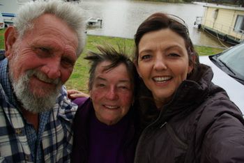 Jeff & Elinore Carless and Anita - Wentworth Wharf 2013
