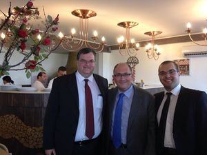 Con Dimiter Stefanov e Ivan Tsonkov dell'Ass. bulgara "Kiril Stefanov"