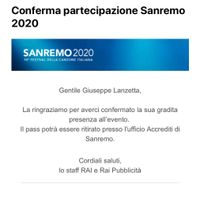 Il ns. Team Artistico accreditato dalla RAI al Teatro Ariston per il Festival di Sanremo 2020! 