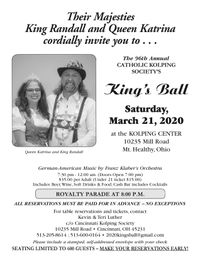 The 96th Annual CATHOLIC KOLPING SOCIETY’S King’s Ball