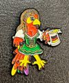 Female parrot hat pin