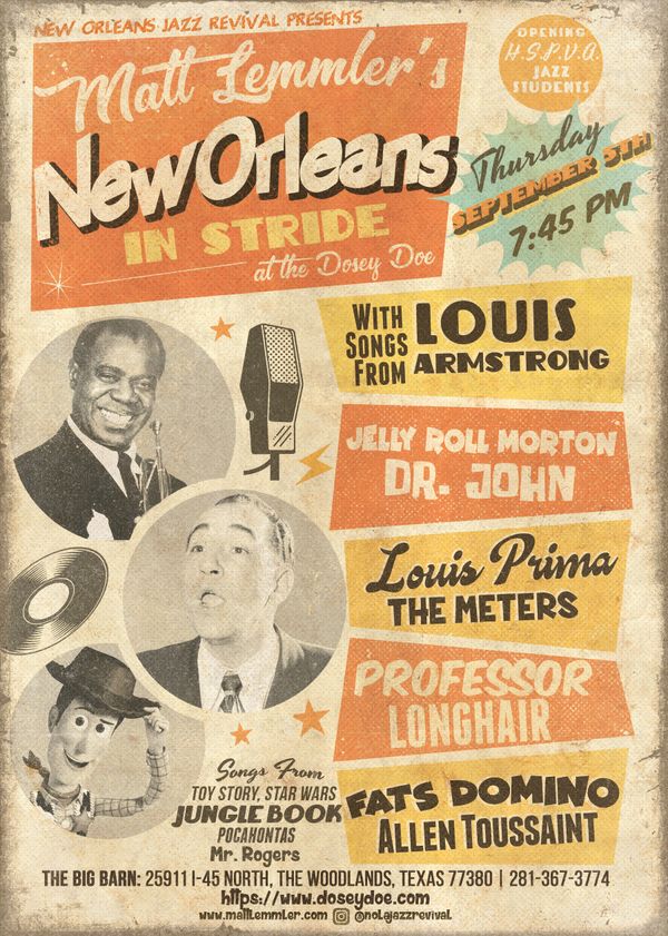 
Matt Lemmler’s “New Orleans in Stride”
“It’s nostalgic, it’s funny, it’s educational, it’s animated, it’s inspirational, it’s multimedia, it’s music, and mostly...it’s New Orleans!
Highly recommend this show with Matt Lemmler @nolajazzrevival and the gang. A real throwback to see live music accompanying a movie theater production.”