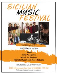 Cancelled. To Be Rescheduled at a later date. Sicilian Music Festival